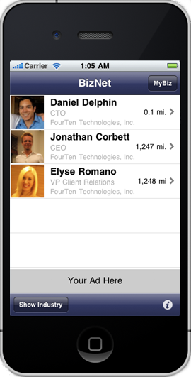 iPhone App with Custom Social Networking